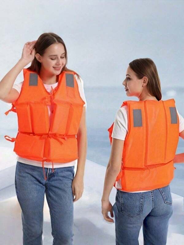 5 قطع سترات نجاة للكبار عالية الجودة، سترات طفو للقوارب/الصيد/السباحة بحجم أكبر وأسمك (الصورة المرجعية 6 للمنتج الفعلي)