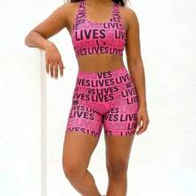 Premium Fitness Gym Set Lives Zero Transparency - Rosa - View 2