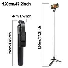 Gậy selfie không dây kiêm chân máy có điều khiển từ xa Bluetooth, giá đỡ điện thoại xoay 360° có thể kéo dài, lý tưởng cho livestream và du lịch. - Một cỡ - Xem 5