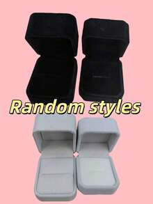 黑色天鹅绒戒指盒，1个装，适合求婚、婚礼、订婚、情人节礼物——优雅的珠宝展示盒，可收纳戒指、耳环、项链——奢华戒指盒，新娘配饰，女士礼盒，适合赠送给女性、母亲、朋友、女友和男友。完美适用于生日、婚礼、周年纪念日、情人节、感恩节和新年惊喜。这款戒指盒近乎完美。 - 彩色 - 查看 12