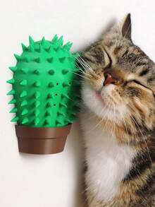 1 pieza Rascador y acicalador de gato con forma de cactus, accesorio interactivo con catnip para mascotas - Unitalla - Ver 9
