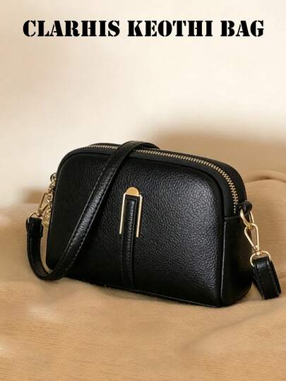 Túi đeo vai kiểu dáng cổ điển mới, thiết kế chữ cái Joker trang trí, túi vuông nhiều ngăn, túi thời trang retro, túi xách thanh lịch, túi công sở, thích hợp cho mua sắm, đi làm, quà tặng ngày lễ.