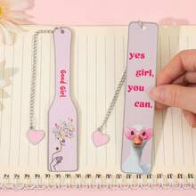 不锈钢白鹅书签，印有“乖女孩”励志语录，是送给女性的理想礼物。 - 均碼 - 查看 4