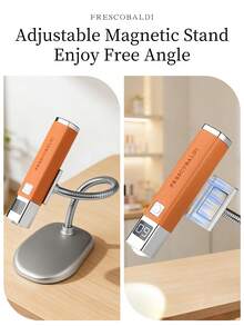 花蝶AI感应美甲光疗灯一体机，UV LED美甲灯，适用于指甲油凝胶，可充电 - 橘色 - 查看 6