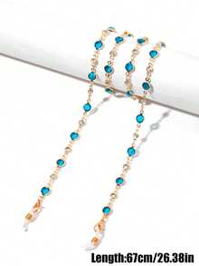 1pc Multicolor Crystal Rhinestone Metal Eyeglasses Chain - Multicolor - View 4