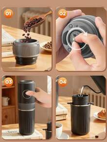 3-In-1 Portable Coffee Maker With Built-In Grinder - Mini Fully Automatic/Manual Drip Coffee Cup, Suitable For Travel, Outdoor, Camping, Handheld Espresso Machine Anytime Anywhere - American coffee machines - View 9