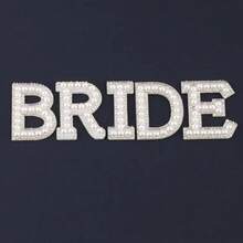 1Pc Queen,Bride,Mrs Pearl Patches On Clothes Rhinestone Applique Patch For Jackets Crystal Crown Badge Sewing Crafts,Suitable For Suitable For Women,Wedding,Bride To Be,Hen Party, Birthday Gifts, Mother's Day Decorations, Mother's Day Gifts, Graduation Parties, Baby Showers, And Cake Decorations - Letter Stickers - View 7