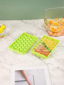 2pcs Reusable Ice Ball Maker Mold With Lid, Round Ice Cube Tray For Summer Parties, Holidays & Beverages - Multicolor - View 3