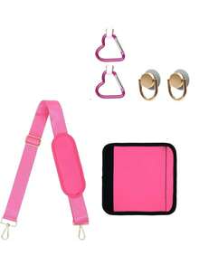 尼龙手柄包装包带，可拆卸，适用于博格包和其他包袋，沙滩包挂钩和迷你便携包挂钩，轻便可替换旅行配件，多色通用沙滩包钥匙扣防丢配件，可重复使用旅行配件，方便快速找到钥匙 - 彩色 - 查看 11