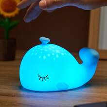 Cute Whale Night Light, Ocean Animal Shaped Sleep Lamp, Rechargeable Bedroom Bedside Atmosphere Lamp, Suitable For Squeeze Small Night Light Room Decor - Multicolor - View 7