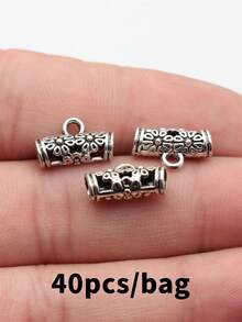 40颗14x8.7x5.2毫米花朵吊坠珠子，用于DIY珠宝制作 - 花朵三通 - 查看 10