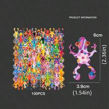 不对称木制青蛙拼图，独特的动物拼图，高难度益智玩具，适合成人及3岁以上儿童，趣味家庭游戏和礼物 - 彩色 - 查看 7