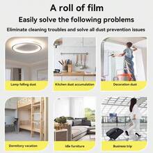 1 Roll Furniture Dust Cover, Thick Plastic Dust Proof Wrap, For Home Decoration, Prevents Dust Settling, Suitable For Covering Sofa, Bed, Dining Table, Coffee Table, Windproof & Waterproof - Clear - View 4