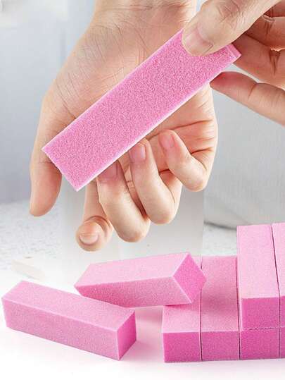 Bộ 20 miếng mài móng, độ nhám trung bình/mịn 100/180, thích hợp cho móng acrylic, sơn gel, bộ dụng cụ mài móng tay và móng chân chuyên nghiệp 3 trong 1.