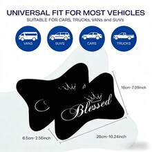 1 chiếc gối tựa đầu hình trái tim in hình lời chúc phúc cho ô tô, gối kê cổ ghế ô tô có ruột nhồi, đệm cổ mềm mại dùng được cả bốn mùa, có thể tháo rời và giặt được, phù hợp với mọi loại xe (Sedan, xe tải, xe van, SUV) - Lời chúc hình trái tim - Xem 3