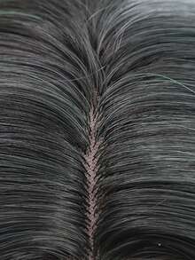 Namm 4*2 U型蕾丝假发，高密度合成纤维，24英寸黑绿渐变色中分假发，适合万圣节和圣诞节派对，耐热纤维 - 水鴨藍 - 查看 7