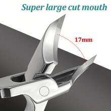 For Thick Nails And Ingrown Nails - Heavy-Duty Stainless Steel High-Precision Nail Clipper With Soft Grip, Ultra-Sharp 25° Angled Blade, Designed For Seniors, Anti-Splash Design (Suitable For Hands And Feet Of Arthritis Patients) - View 3