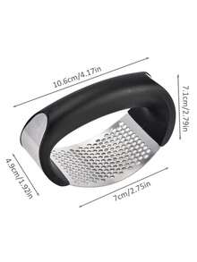1pc Manual Stainless Steel Garlic Crusher Mincer, Kitchen Garlic Press, Ring Shaped Manual Garlic Press Masher, Multi-Function Squeezer Tool, Easy To Clean Kitchen Tool For Quickly And Effectively Crushing Garlic, Vegetable Mincer, Vegetable Cutter, Kitchen Slicing Tool, Kitchen Tool. - Multicolor - View 6