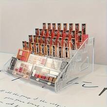 5/4/3 Tier Detachable Multi-Functional Storage Rack, Suitable For Storing Perfume, Cosmetics, Glasses, Nail Polish, Etc. Acrylic Material, Large Capacity Design, Suitable For Use In Vacation, Beach, Bathroom, Bedroom And Other Scenarios. - Multicolor - View 2
