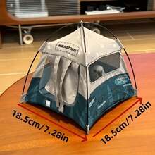 迷你露营帐篷模型屋套装,适用于圣诞节、万圣节、复活节,乙烯基手工装饰品,迷你小屋,户外露营和桌面装饰 - 帳篷 - 查看 4