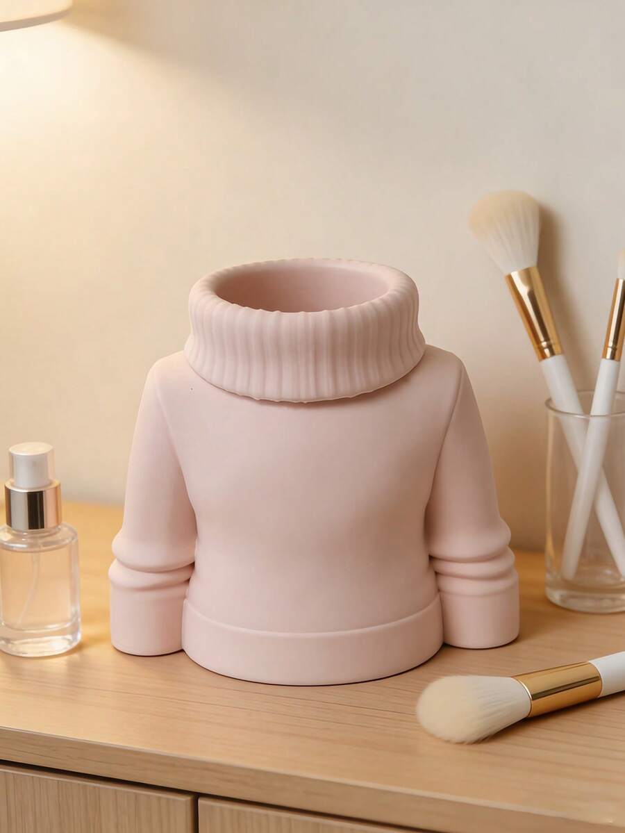 1 chiếc hộp đựng đồ dùng văn phòng phẩm kiểu dáng Ins Style màu hồng nhạt cổ cao, hộp đựng bút nữ tính, hộp đựng cọ trang điểm/văn phòng phẩm - Nhiều màu - Xem 1