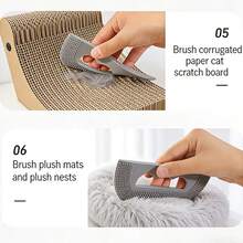 Dụng cụ gỡ lông bằng silicon mềm: Cạo và dính, hiệu quả tẩy lông kép. Thích hợp cho ghế sofa, trụ cào móng cho mèo. Có thể giặt và tái sử dụng, cực kỳ tiện lợi! - Một kích cỡ phù hợp cho tất cả - Xem 7