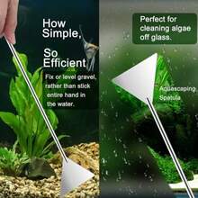 4Pcs Aquascaping Tools Aquascape Kit Long And Strong Aquarium Tweezers Scissors Algae Scraper Aquarium Plant Tools Fish Tank Plant Trimming Kit - 銀 - 查看 6