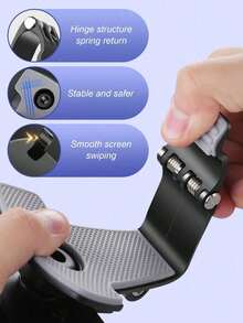 360° Rotatable Car Phone Holder - Heavy Duty Spring Clip Mount Suitable For Air Vent And Rearview Mirror - One-Handed Operation Anti-Slip Design Fits 3-7 Inch Android Phones - Adjustable Dashboard And Rearview Mirror Viewing Angle - A - View 7