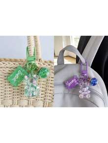 Porte-clés pendentif en forme d'ours en peluche, porte-clés en forme de bonbon, accessoires de téléphone - Porte-clés pendentif en forme d'ours en bonbon, peut être accroché aux sacs, aux clés - Cadeau parfait pour les camarades de classe et les amis, mini réaliste, style minimaliste, cadeau de mariage et de fête idéal, peut également être utilisé comme accessoire pour sac à main de femme, porte-clés, cadeau de la Saint-Valentin, convient à la famille, aux amis, aux collègues, à l'amant, aux camarades de classe - Multicolore - Voir 17