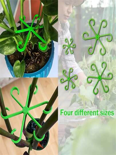 16-Piece Plant Support Kit For Easy Gardening And Stem Tying - Suitable For Long-Stemmed Plants