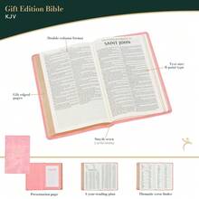KJV Holy Bible, Gift Edition King James Version, Faux Leather Flexible Cover, Blossom Pink Floral (KJV Gift Editions) - Default - View 2