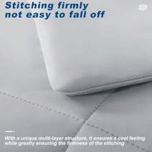 Cooling Comforter Queen Size Double-Sided Cold Tech Fabric Quilted Bed Comforters Cooling Blanket for Hot Sleepers Breathable Lightweight Summer Bedding All-Season Ice Blanket Light Gray - Gris claro - Ver 5