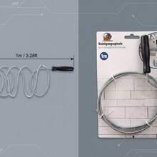 1支1米超软金属管道疏通器，强力疏通水槽、马桶、浴缸堵塞物，可重复使用人体工学手柄管道疏通器，适用于浴室厨房管道堵塞。 - 管道疏通器1Pc - 查看 8