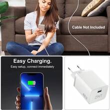 Bộ sạc Type-C 48W, hỗ trợ sạc nhanh, đầu cắm GaN nhỏ gọn, tương thích với iPhone 17/16/15 Plus/Pro Max, dòng Air, Galaxy S25 Ultra/S24, bộ chuyển đổi sạc nhanh nhỏ gọn, công suất đầu ra cao. - Phích cắm loại C của EU (220-240V) - Xem 4