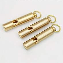 1pc Loud Emergency Survival Whistle - Heavy-Duty Gold Construction With Clear Lanyard Design, Suitable For Outdoor, Camping, Lifeguard, Sports Events - Compact Whistle, Essential For Emergency Preparedness, Minimalist Cylindrical Design - Multicolor - View 6