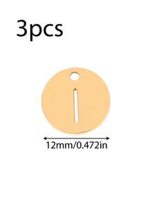 Bộ 3 mặt dây chuyền bằng thép không gỉ rỗng hình 26 chữ cái tiếng Anh, tự làm phụ kiện trang sức thời trang cho nữ. - mặt dây chuyền - Xem 22