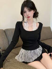 Women Tops - Black - View 4