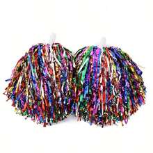 2pcs/Set Cheerleading Pom Poms, Cheerleading Flower Balls, Sports Meet Dance Competition Props - Multicolor - View 6