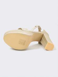 女士高跟鞋，欧美厚底镶钻凉鞋，适合T台走秀、钢管舞、舞台表演 - 金色 - 查看 11