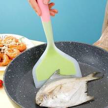 4-Color Random Silicone Spatula, Non-Stick Heat Resistant, Suitable For Cooking, Mixing, Grilling, Grilling Accessories, Mixing Tools, Non-Stick Cooking Spoon, Heat Resistant Utensils, Colorful Kitchen Utensils, Vibrant Cooking Tools, Flexible Silicone, Easy To Clean Surface, Suitable For Holiday Chefs And Baking Enthusiasts, Cooking Flat Spatula - Multicolor - View 1