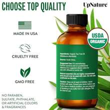 Tea Tree Oil - 100% Pure USDA Certified Organic Tea Tree Essential Oils for Skin Hair Toenail Body and Scalp 2oz - Árbol de té orgánico 2 oz - Ver 7