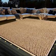 Outdoor Pineapple Texture Rug - Waterproof All-Weather Patio Carpet With UV-Resistant And Non-Slip Bottom, Durable Neutral Beige Mat For Deck, Pool Side, Garden, Balcony, RV - Easy Clean, Fade-Resistant, Durable Outdoor Rug For Patio, Porch, Seaside Villa. No Curling Technology, Reversible, Machine Washable, Contemporary Woven Outdoor Carpet For Backyard, Porch, Seaside Villa - A - View 16