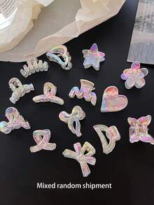 美人鱼炫彩迷你蝴蝶发爪夹，适合追求甜美和Y2K风格的女性，可用于整理刘海、点缀碎发和打造各种发型。 - 1 YEAR - 查看 10