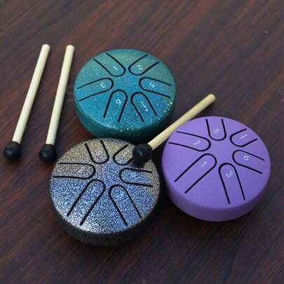 Mini Aura Drum 3 Inches, 6 Tones. Compact And Portable, Perfect For Accompaniment And Holiday Gifts.