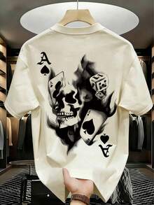 1pc Tween Boy Graphic Print Short Sleeve T-Shirt, Student Youth Clothing, Summer Gift For Kids - Apricot - View 1