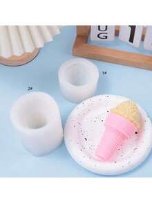 Ice Cream Cone DIY Handmade Aromatherapy Plaster Multi-Functional Silicone Mold - Ice Cream - View 1