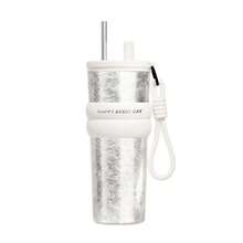 Cốc sứ tráng men 710ml – Tay cầm chống trượt, cốc giữ nhiệt di động kèm dây đeo - Nhiều màu - Xem 8