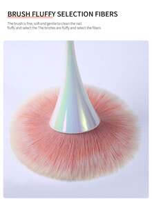 1 cọ phủi bụi móng tay màu hồng đào (màu gỗ), thích hợp dùng cho móng tay, phấn má hồng, phấn phủ dạng bột, trang điểm, dụng cụ làm móng acrylic lý tưởng. - Nhiều màu - Xem 4