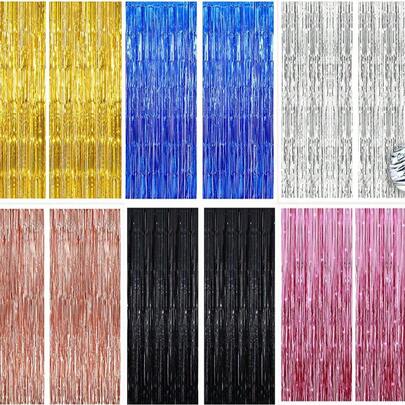 1 tấm rèm kim tuyến vàng óng ánh, dùng trang trí tiệc, làm phông nền, trang trí lễ tốt nghiệp, có tua rua, thích hợp cho sinh nhật, đám cưới, kỷ niệm ngày cưới của phụ nữ độc thân, rèm lụa mưa cho người lớn, trang trí tường tiệc sinh nhật, rèm tường bằng lá nhôm sáng bóng có tua rua.