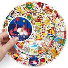 50张西班牙复古奇幻太阳主题贴纸，Y2K都市美学风格，幽默搞笑，适合作为礼物，80、90年代动漫风格，可用于剪贴簿、信封、水瓶、电脑、笔记本电脑、手机、行李箱、笔记本、冰箱、节日派对、圣诞节装饰、新年冬季等场合。 - 彩色 - 查看 2